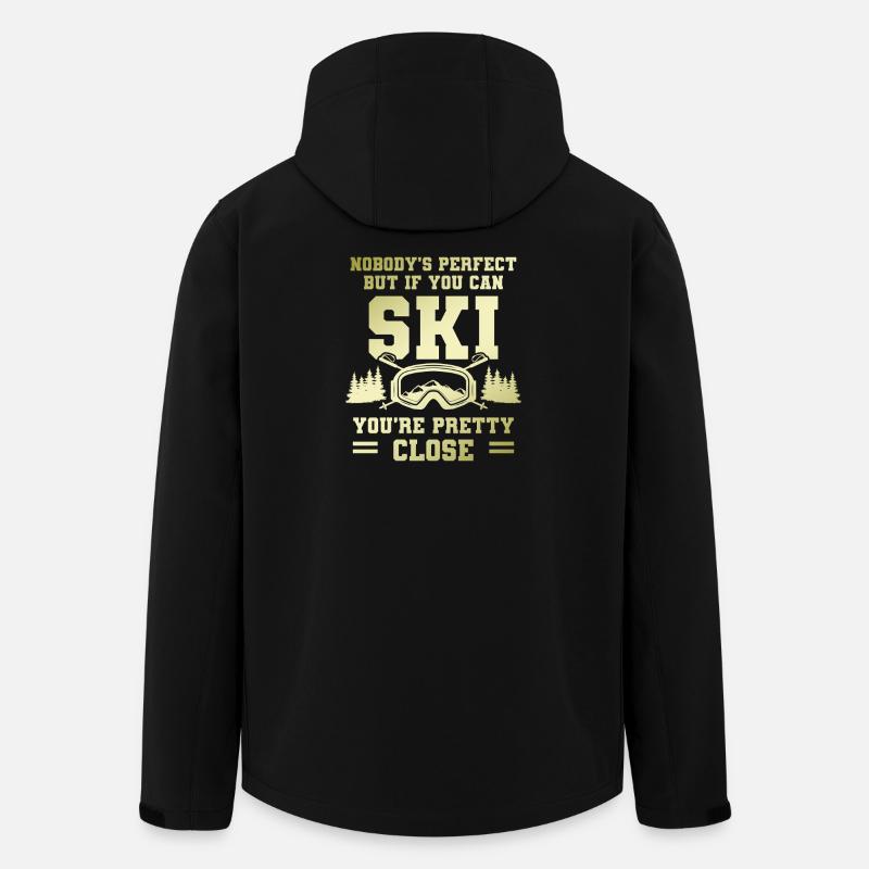 No one is perfect Skiing - Men’s Recycled Softshell Jacket by Stanley/Stella - black