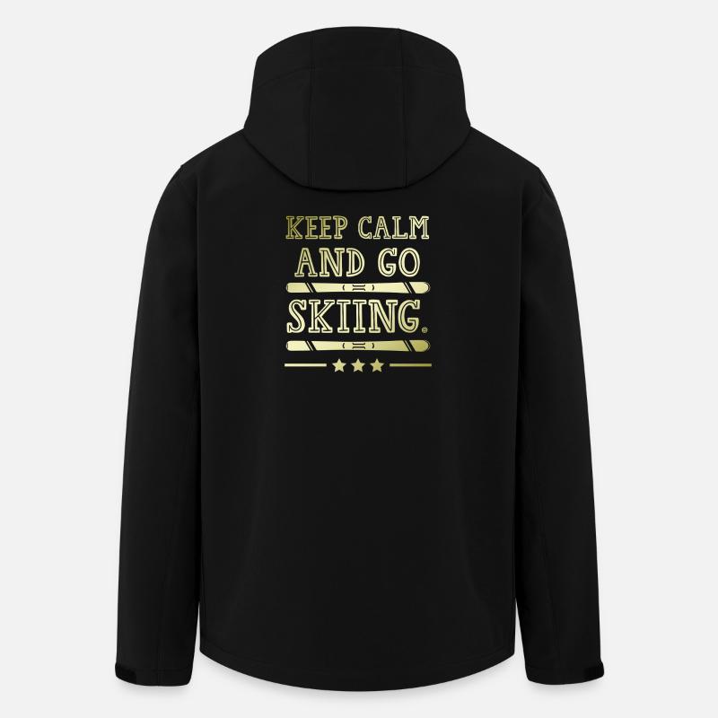 Keep calm ski - Men’s Recycled Softshell Jacket by Stanley/Stella - black