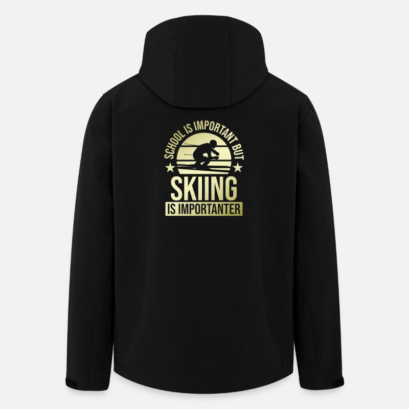 schule wichtig ski wichtiger - Recycelte Männer Softshell-Jacke von Stanley/Stella - Schwarz