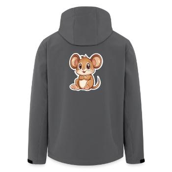 Maus - Recycelte Männer Softshell-Jacke von Stanley/Stella - Anthrazit - Hinten - AI Model Male 185 light (185cm)