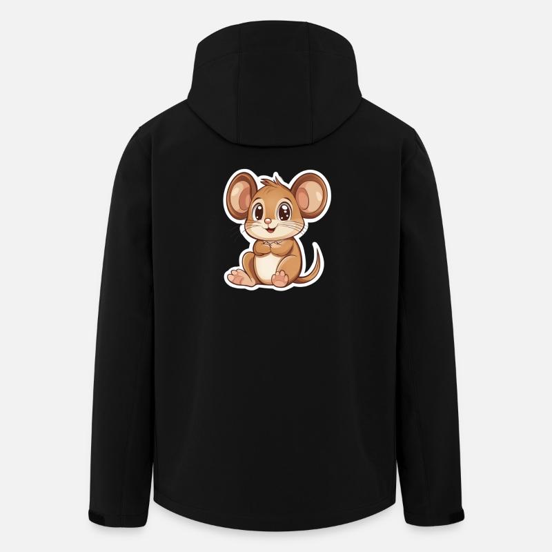 souris - Veste softshell homme en polyester recyclé Stanley/Stella - noir