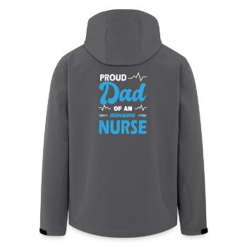 Funny Nurse Gifts Nursing Outfits - Men’s Recycled Softshell Jacket by Stanley/Stella - black - Back - AI Model Male 185 light (185cm)