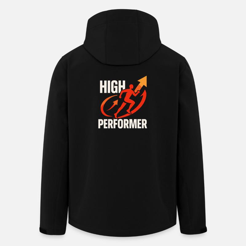 High Performer Sprint Design - Men’s Recycled Softshell Jacket by Stanley/Stella - black