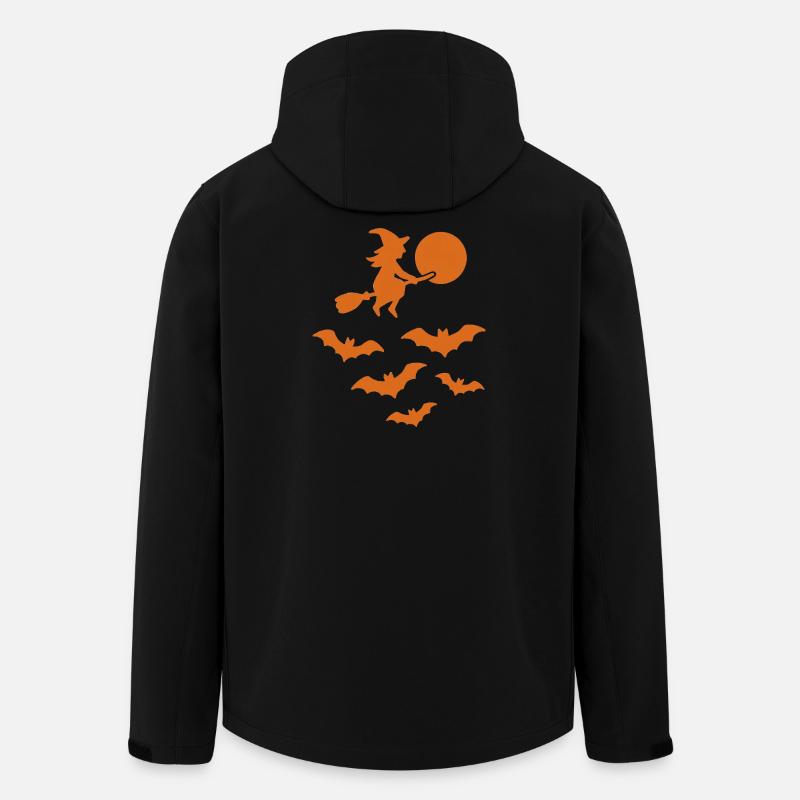 Flying Witch with Bats – Halloween Design - Men’s Recycled Softshell Jacket by Stanley/Stella - black