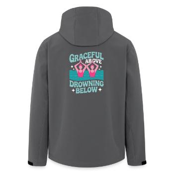 Synchronschwimmen Kunstschwimmen Wassersport - Recycelte Männer Softshell-Jacke von Stanley/Stella - Schwarz - Hinten - AI Model Male 185 light (185cm)