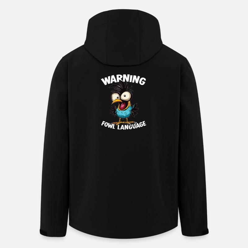 Warning_ _Fowl_Language_2 - Men’s Recycled Softshell Jacket by Stanley/Stella - black