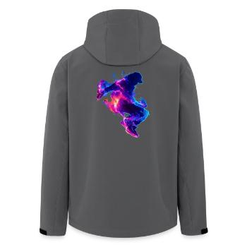 Electric_Storm_Breaker - Men’s Recycled Softshell Jacket by Stanley/Stella - black - Back - AI Model Male 185 light (185cm)