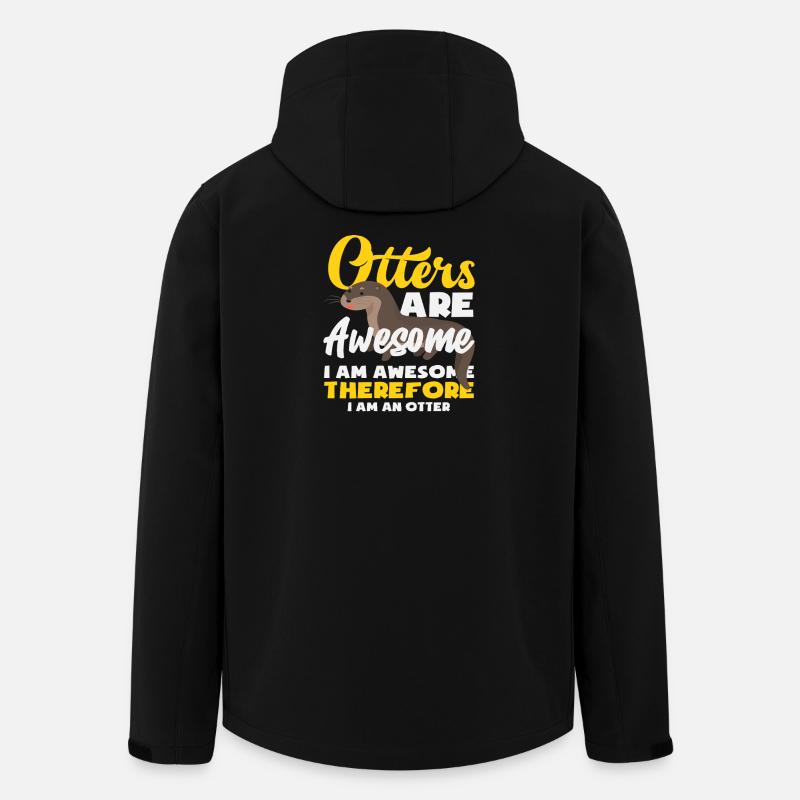 Otter Awesome Seeotter Cartoon - Recycelte Männer Softshell-Jacke von Stanley/Stella - Schwarz
