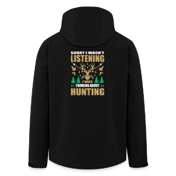 Hunter Gifts Hunting Hunting Hunter Exam - Men’s Recycled Softshell Jacket by Stanley/Stella - black - Back - AI Model Male 185 light (185cm)