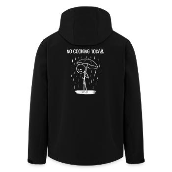 Funny Today unfortunately no COoking - Men’s Recycled Softshell Jacket by Stanley/Stella - black - Back - AI Model Male 185 light (185cm)