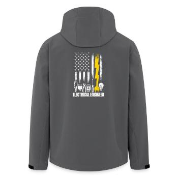 Elektroingenieur Geek Humor Spannung Nerd - Recycelte Männer Softshell-Jacke von Stanley/Stella - Anthrazit - Hinten - AI Model Male 185 light (185cm)