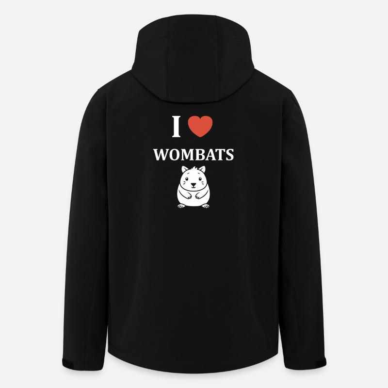 J’aime les wombats - Veste softshell homme en polyester recyclé Stanley/Stella - noir