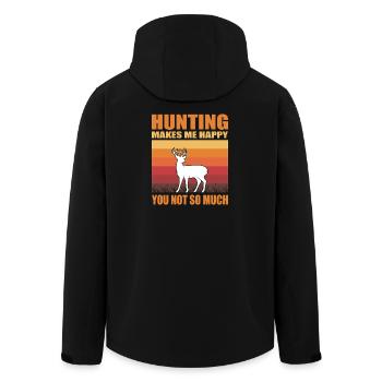Hunter Gifts Hunting Hunting Hunter Exam - Men’s Recycled Softshell Jacket by Stanley/Stella - black - Back - AI Model Male 185 light (185cm)