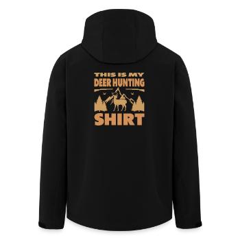 Hunter Gifts Hunting Hunting Hunter Exam - Men’s Recycled Softshell Jacket by Stanley/Stella - black - Back - AI Model Male 185 light (185cm)
