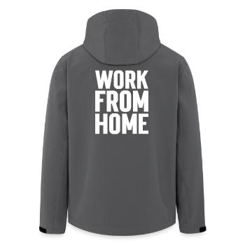 Motivierendes T-Shirt für die Arbeit von zu Hause aus - Recycelte Männer Softshell-Jacke von Stanley/Stella - Anthrazit - Hinten - AI Model Male 185 light (185cm)