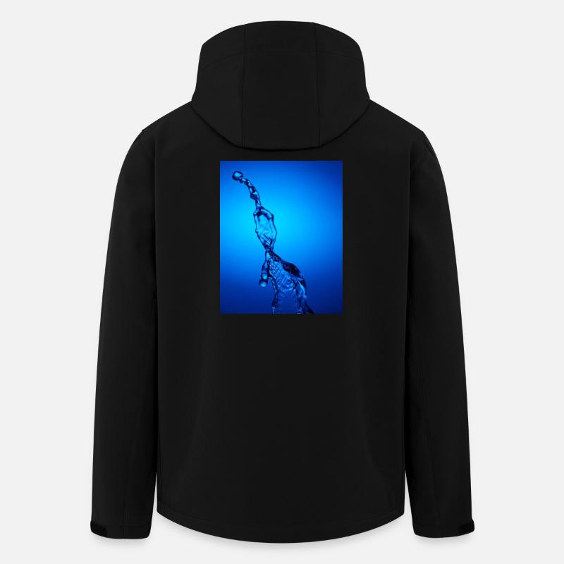 Blue Backlit Water Abstract - Men’s Recycled Softshell Jacket by Stanley/Stella - black