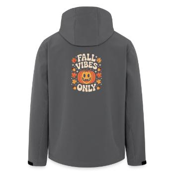 Fall Vibes Only Fall Pumpkin Halloween Mood - Men’s Recycled Softshell Jacket by Stanley/Stella - anthracite - Back - AI Model Male 185 light (185cm)