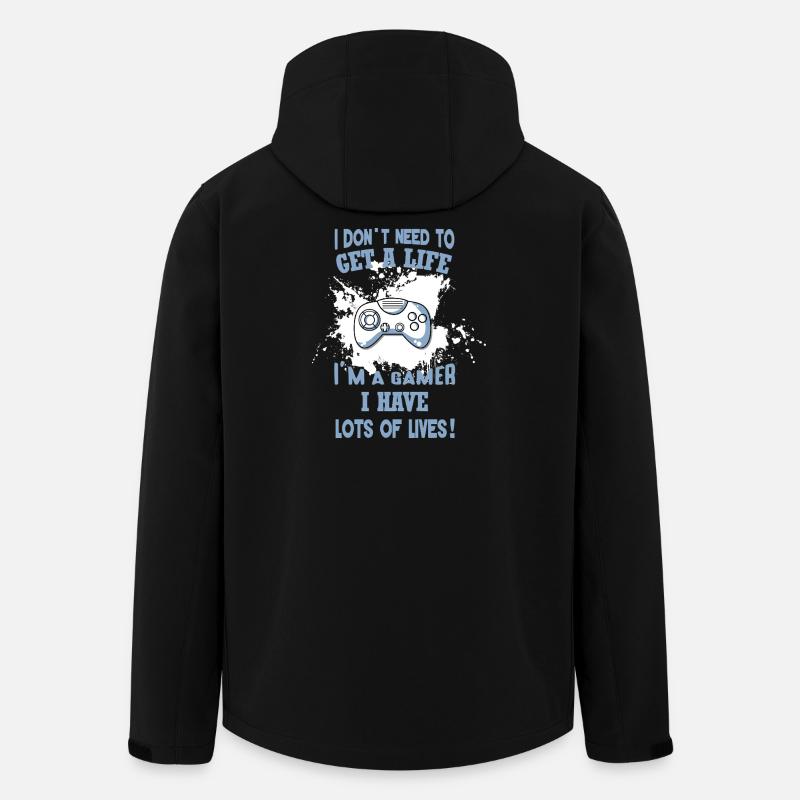 Gamer-Humor: voller Leben - Recycelte Männer Softshell-Jacke von Stanley/Stella - Schwarz