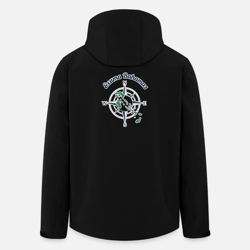 Exuma Bahamas Compass Graphic - Men’s Recycled Softshell Jacket by Stanley/Stella - black