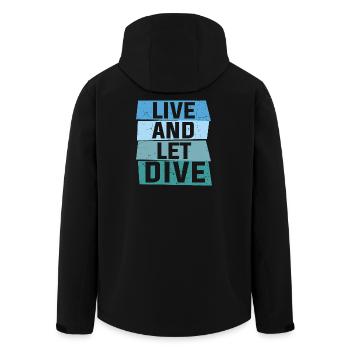 Live and let dive - Recycelte Männer Softshell-Jacke von Stanley/Stella - Schwarz - Hinten - AI Model Male 185 light (185cm)