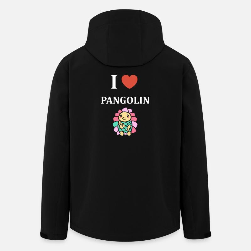 Ich liebe Pangolin TShirt Bunt - Recycelte Männer Softshell-Jacke von Stanley/Stella - Schwarz