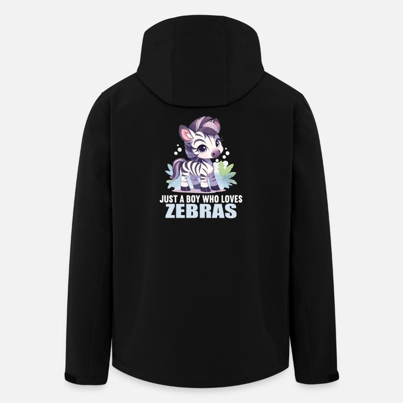 Zebras Zebra - Recycelte Männer Softshell-Jacke von Stanley/Stella - Schwarz
