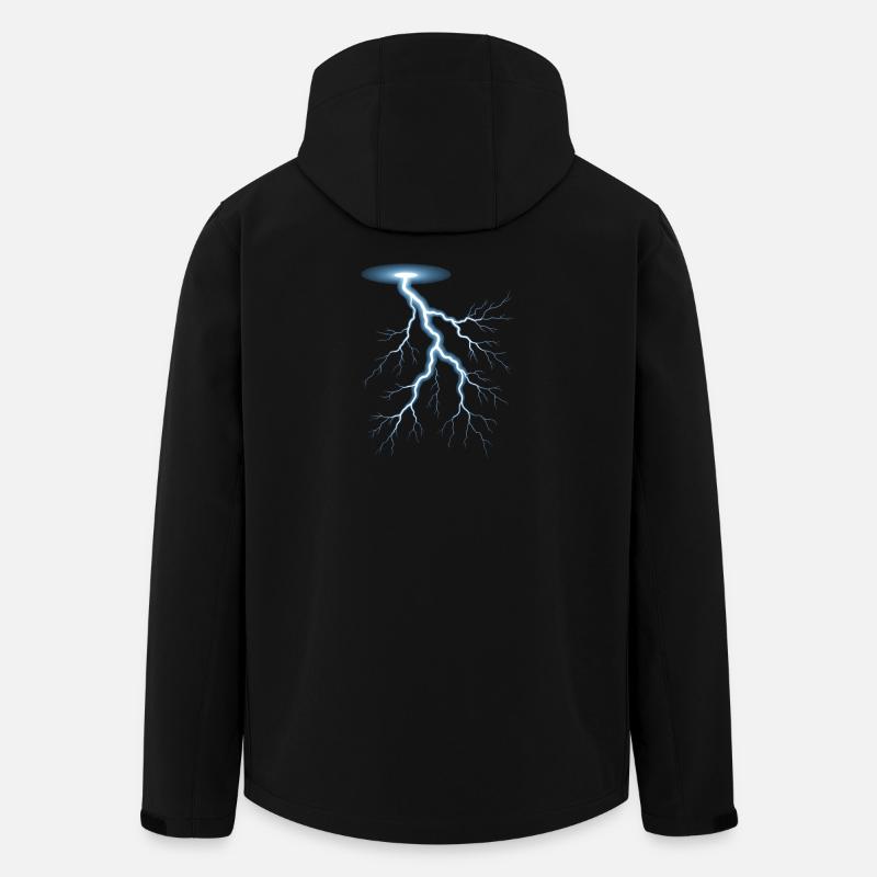 Blitz Blitzschlag Gewitter Strom Sturm - Recycelte Männer Softshell-Jacke von Stanley/Stella - Schwarz