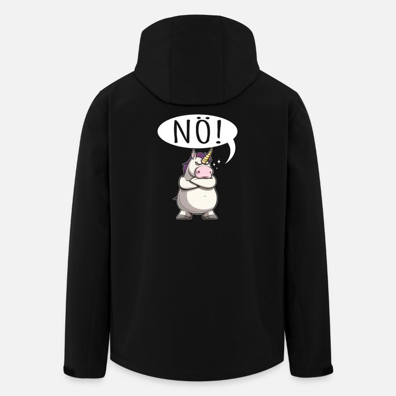 Einhorn Nö pummelig - Recycelte Männer Softshell-Jacke von Stanley/Stella - Schwarz