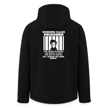 Lundi Trapped Work Drôle Tenue De Travail - Veste softshell homme en polyester recyclé Stanley/Stella - noir - Dos - AI Model Male 185 light (185cm)