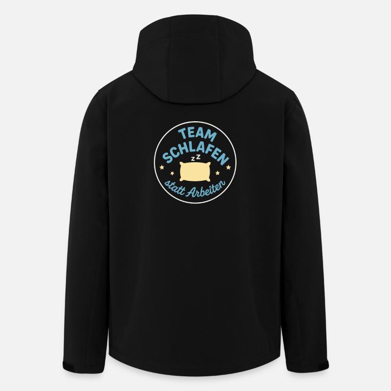 Team Schlafen statt Arbeiten - Recycelte Männer Softshell-Jacke von Stanley/Stella - Schwarz