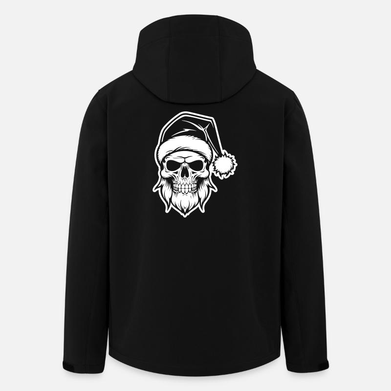 Weihnachtsmann Totenkopf - Recycelte Männer Softshell-Jacke von Stanley/Stella - Schwarz