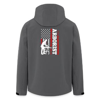 Lustiges Holzarbeiter Waldarbeiter Geschenk - Recycelte Männer Softshell-Jacke von Stanley/Stella - Schwarz - Hinten - AI Model Male 185 light (185cm)