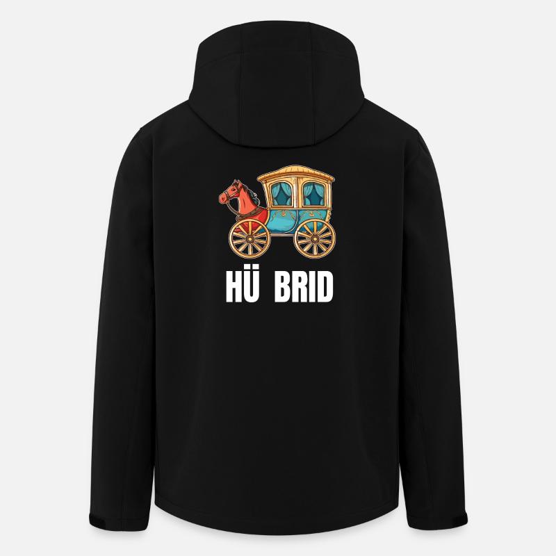 Hü Brid - Lustiges Hybrid Auto - Pferd - Recycelte Männer Softshell-Jacke von Stanley/Stella - Schwarz