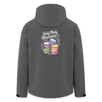 Macaron Französische Desserts - Recycelte Männer Softshell-Jacke von Stanley/Stella - Anthrazit - Hinten - AI Model Male 185 light (185cm)