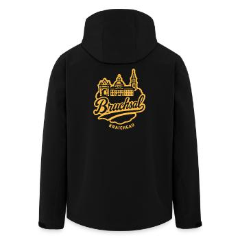 Bruchsal Kraichgau Illustration Design - Recycelte Männer Softshell-Jacke von Stanley/Stella - Schwarz - Hinten - AI Model Male 185 light (185cm)