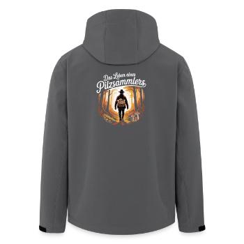Mushroom Picking Mushrooms Picking Mushroom Hunters Forest - Men’s Recycled Softshell Jacket by Stanley/Stella - black - Back - AI Model Male 185 light (185cm)