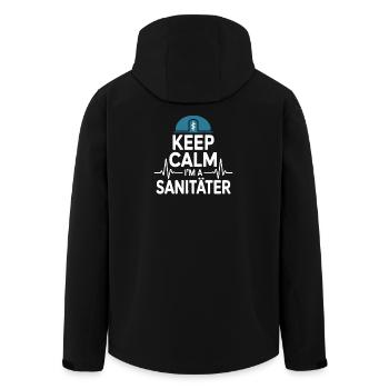 Rettungssanitäter Geschenk Krankenwagen Fahren - Recycelte Männer Softshell-Jacke von Stanley/Stella - Schwarz - Hinten - AI Model Male 185 light (185cm)