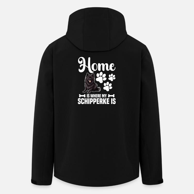 At home is my Schipperke - Men’s Recycled Softshell Jacket by Stanley/Stella - black