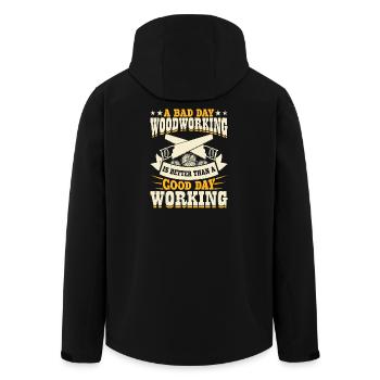 Baumpfleger Holzarbeiter Waldarbeiter Geschenk - Recycelte Männer Softshell-Jacke von Stanley/Stella - Schwarz - Hinten - AI Model Male 185 light (185cm)