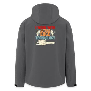 Baumpfleger Holzarbeiter Waldarbeiter Geschenk - Recycelte Männer Softshell-Jacke von Stanley/Stella - Anthrazit - Hinten - AI Model Male 185 light (185cm)