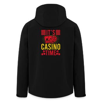 Gambling Fan It´s Casino Time Casino - Recycelte Männer Softshell-Jacke von Stanley/Stella - Schwarz - Hinten - AI Model Male 185 light (185cm)