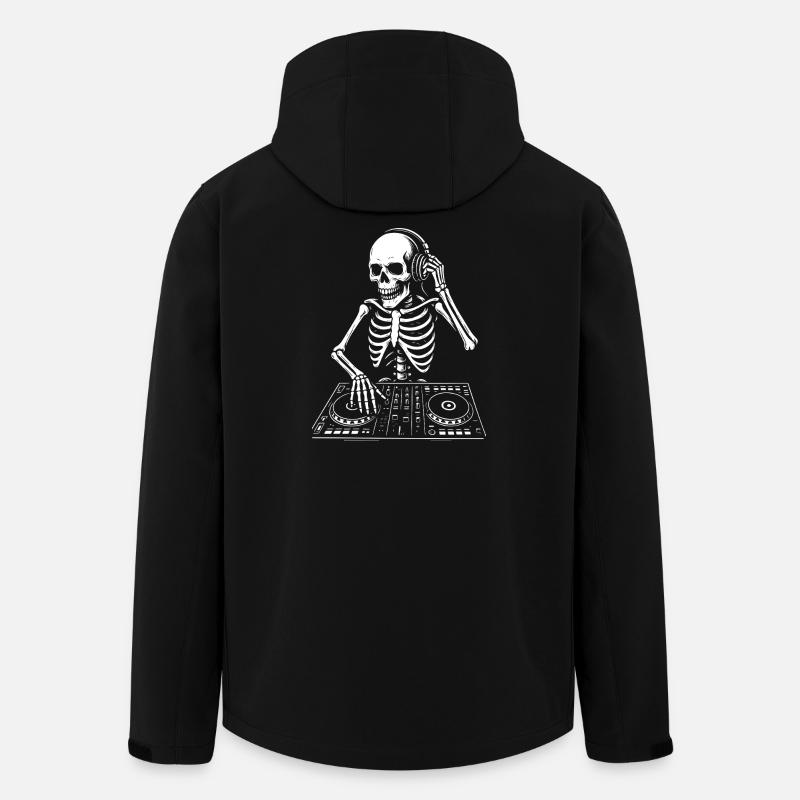Skelett-DJ auf dem Deck - Recycelte Männer Softshell-Jacke von Stanley/Stella - Schwarz
