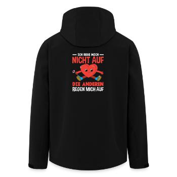 Je ne m'énerve pas, ce sont les autres qui s'énervent. - Veste softshell homme en polyester recyclé Stanley/Stella - noir - Dos - AI Model Male 185 light (185cm)