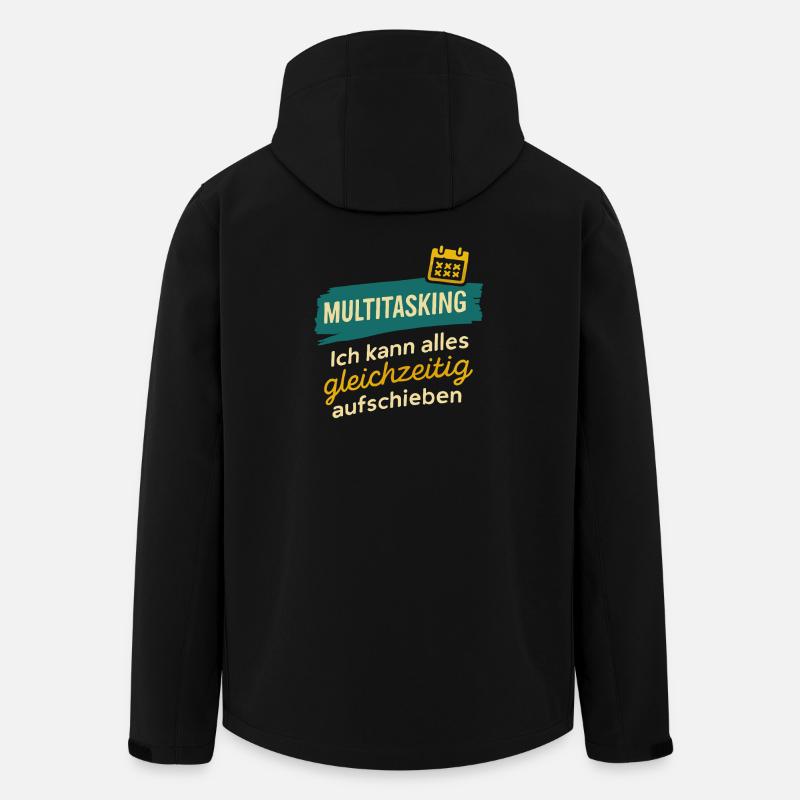 Multitasking – Alles gleichzeitig aufschieben - Recycelte Männer Softshell-Jacke von Stanley/Stella - Schwarz