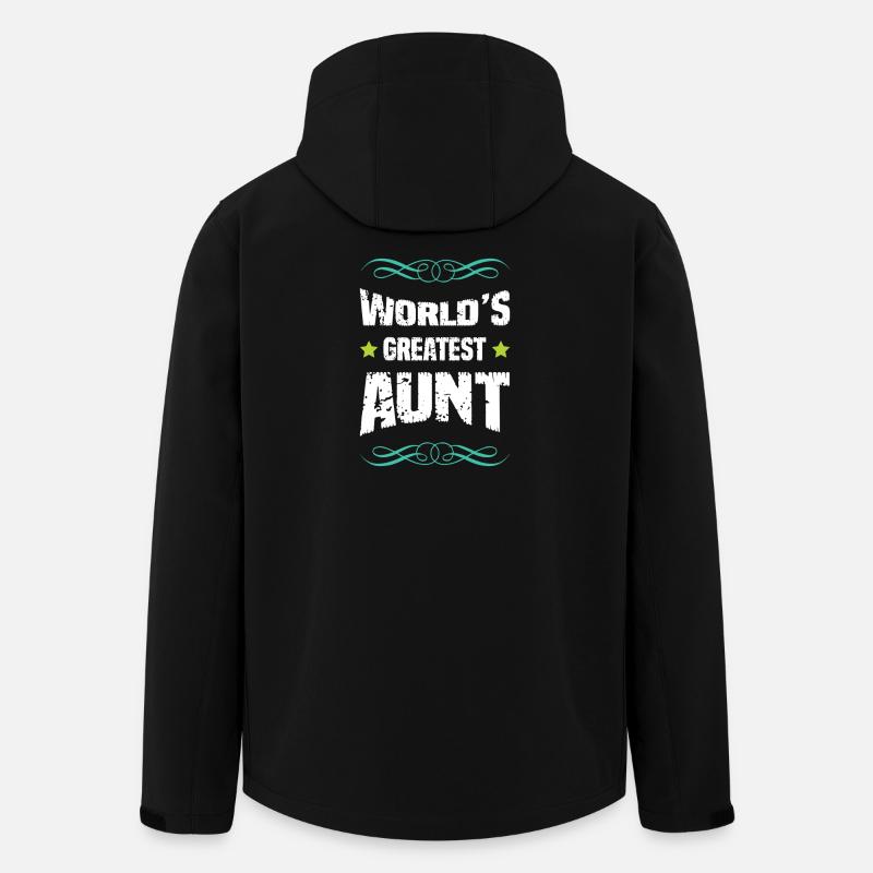 World's Best Aunt Motif - Men’s Recycled Softshell Jacket by Stanley/Stella - black