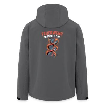 Feuerwehr Feuerwehrmann Freiwillige Feuerwehr - Recycelte Männer Softshell-Jacke von Stanley/Stella - Schwarz - Hinten - AI Model Male 185 light (185cm)