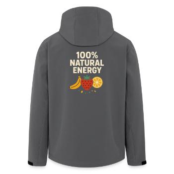 100% Natural Energy – Fruit Lover Design - Recycelte Männer Softshell-Jacke von Stanley/Stella - Anthrazit - Hinten - AI Model Male 185 light (185cm)