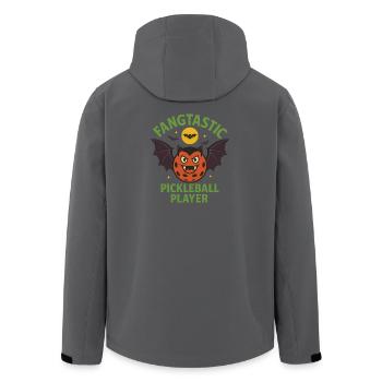 Motif d'Halloween Fangtastic Pickleball - Veste softshell homme en polyester recyclé Stanley/Stella - noir - Dos - AI Model Male 185 light (185cm)