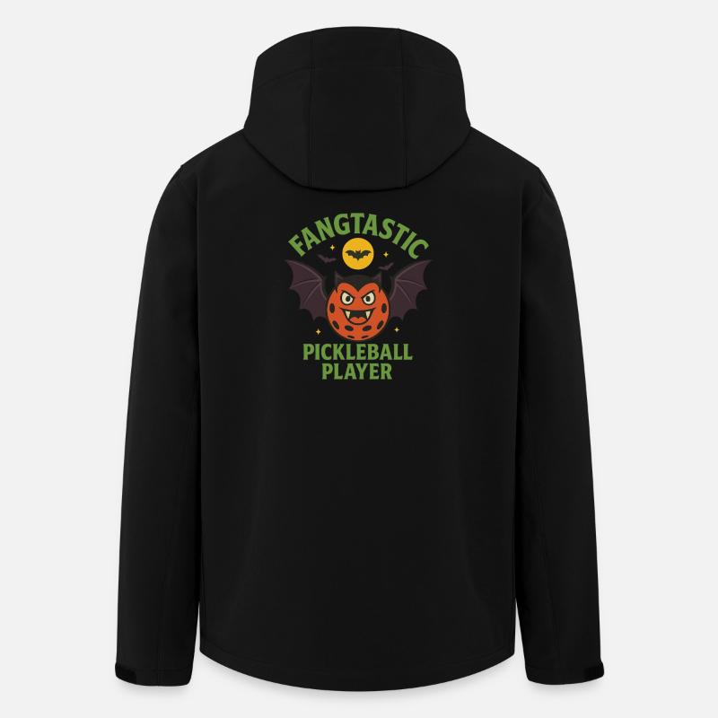 Fangtastic Pickleball Halloween Motiv - Recycelte Männer Softshell-Jacke von Stanley/Stella - Schwarz