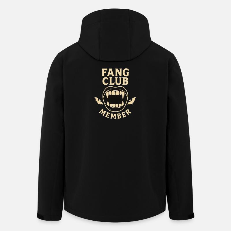 Fang Club Member, Funny Halloween  - Men’s Recycled Softshell Jacket by Stanley/Stella - black